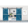 Stained K Double Barn Door Hardware Kit Q879721