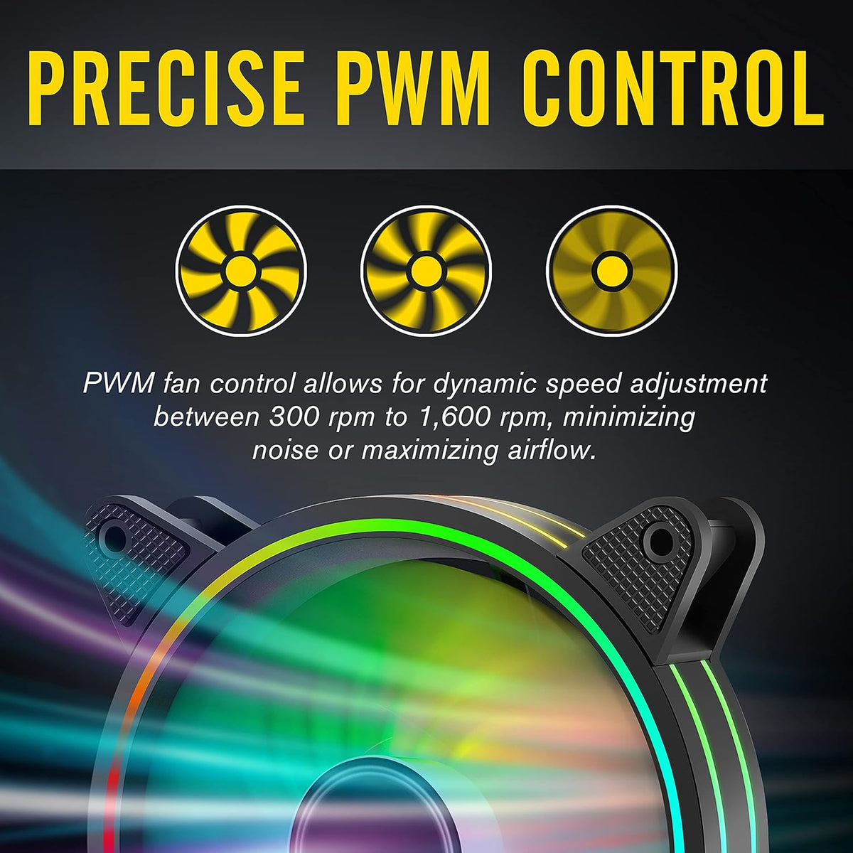 120mm RGB PWM Case Fan 5 Pack J173056