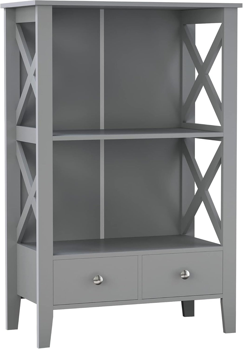 Grey Bathroom Storage Cabinet with 3 Shelves H612333