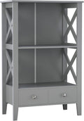 Grey Bathroom Storage Cabinet with 3 Shelves H612333