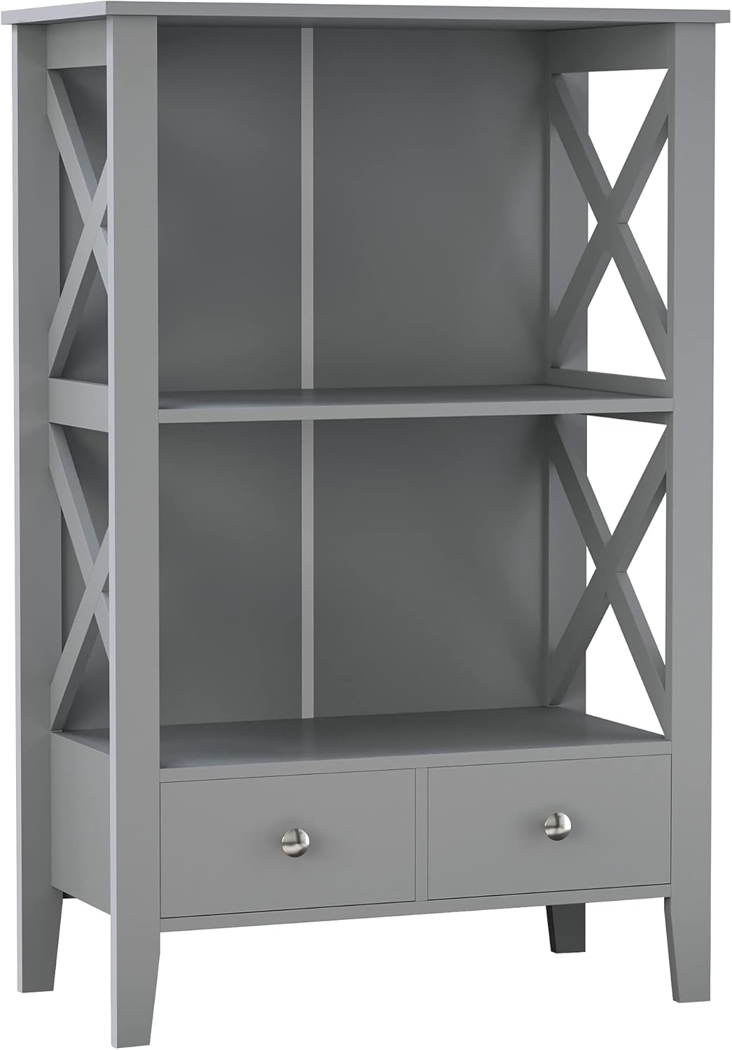 Grey Bathroom Storage Cabinet with 3 Shelves H612333