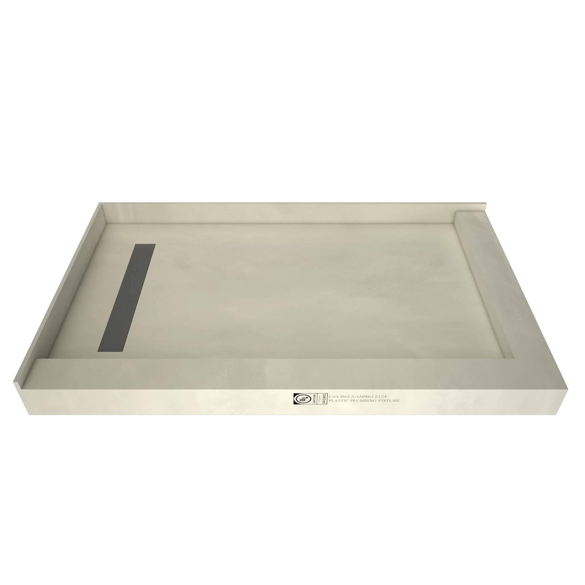 Double Threshold Shower Base with Drain D851