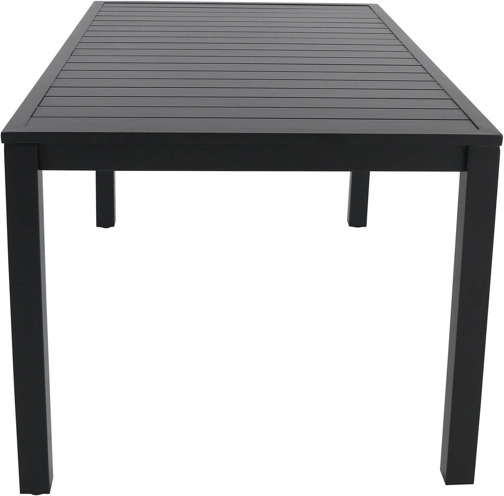 7-Piece Gray White Sling Chairs and Dining Table Outdoor Furniture I539526