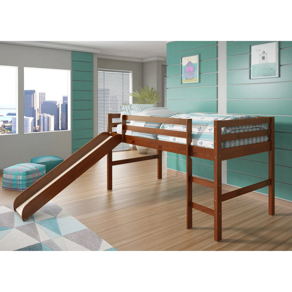 Twin Solid Wood Low Loft Bed E9900