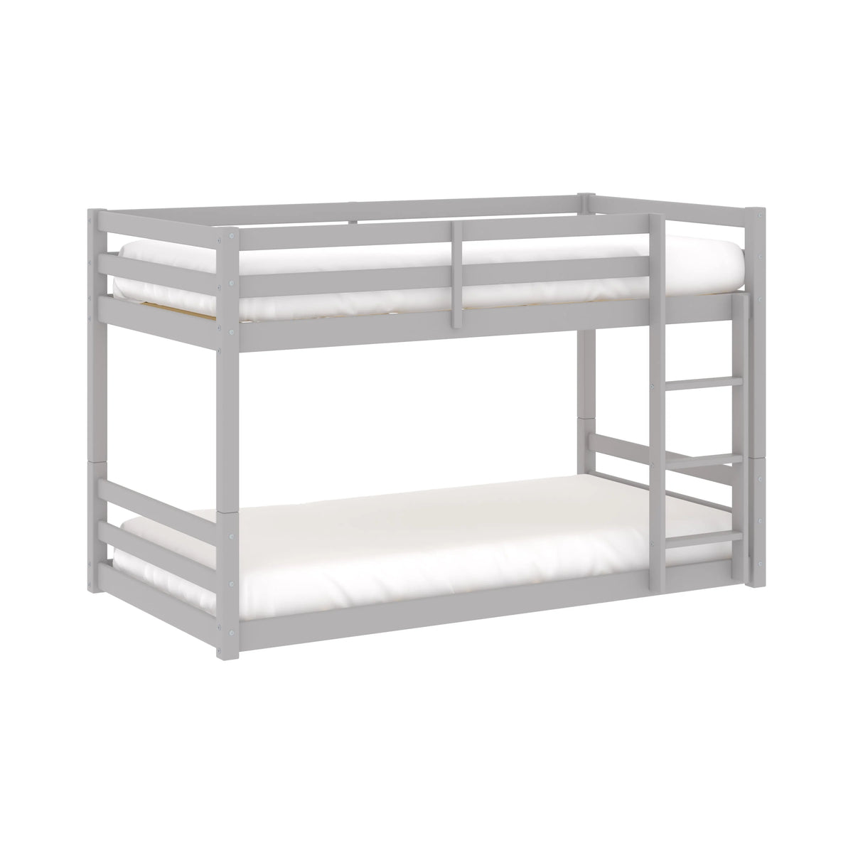 Black Wood Twin Over Twin Convertible Bunk Bed Q852