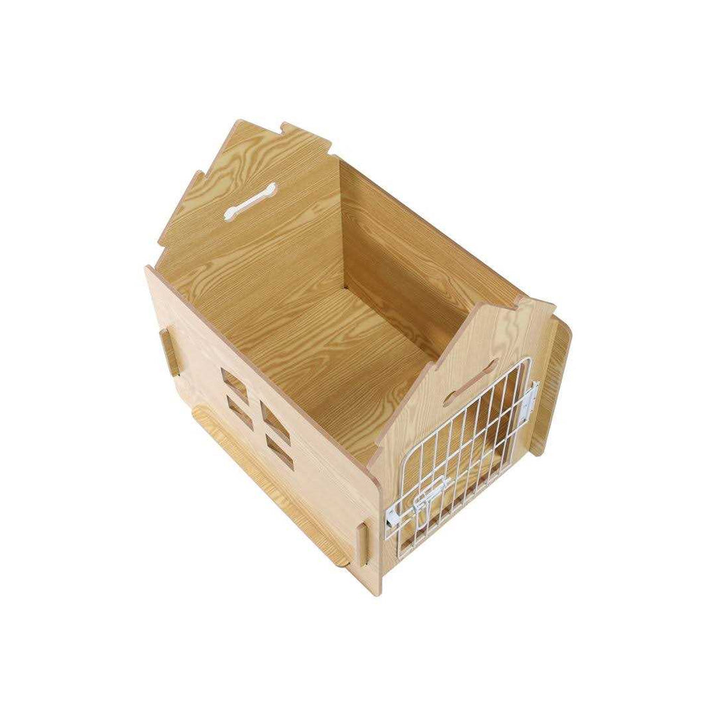 Wooden Pet House with Roof Removable Mat Lockable Door E767