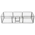 Black 8 Panel Steel Dog Playpen Y47205