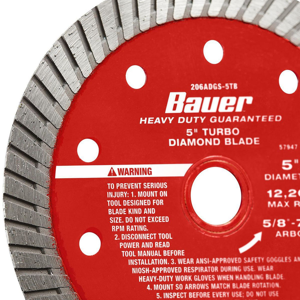 5 in. Turbo Rim Wet or Dry Cut Diamond Saw Blade P859077