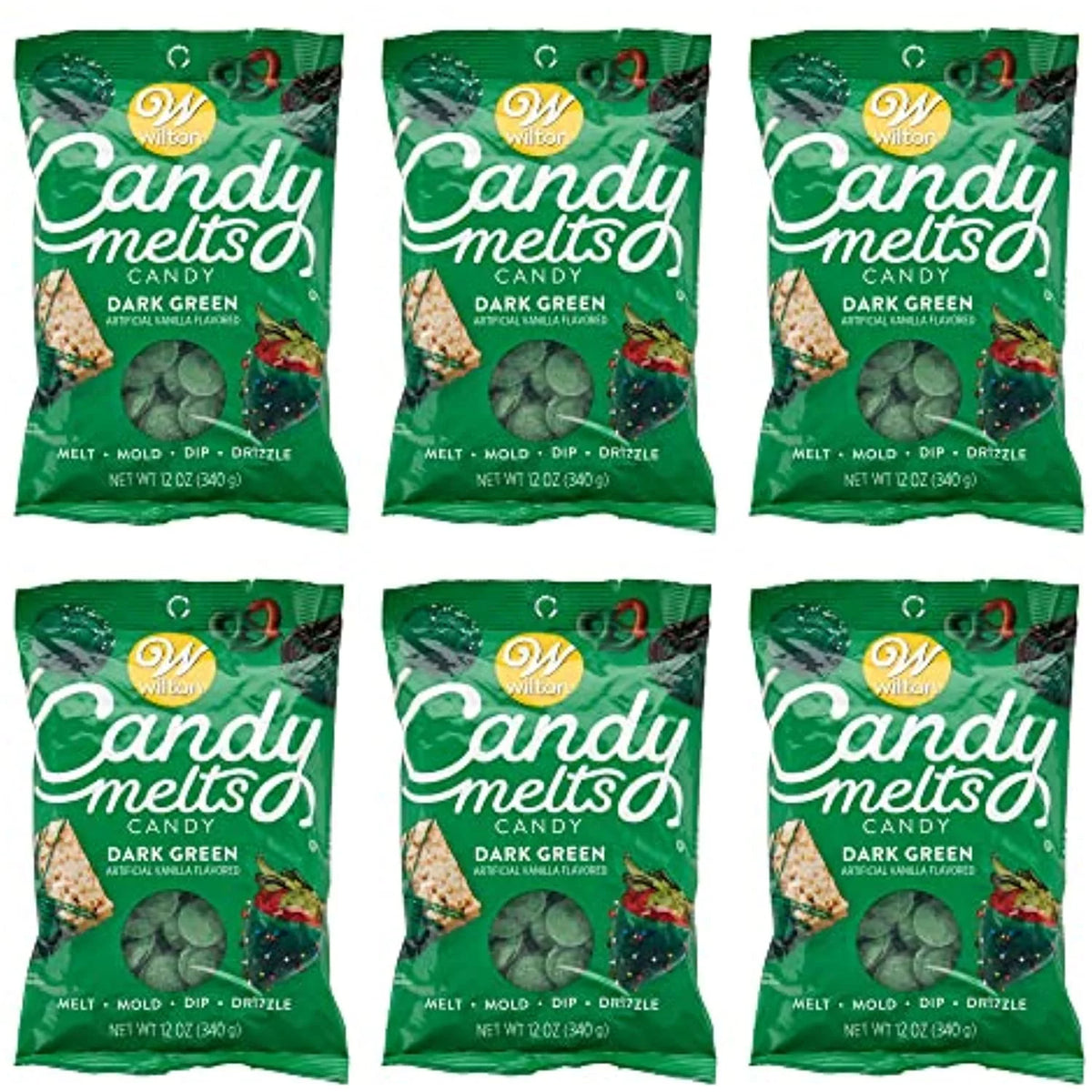 Dark Green Candy Melts 12 Oz Pack Of 6 H102