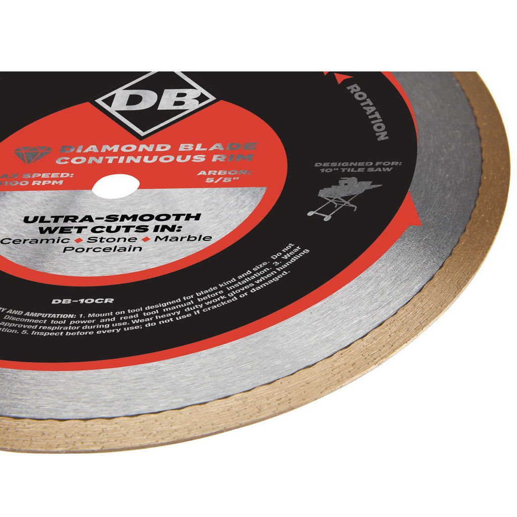 10 in. Continuous Rim Wet Cut Diamond Blade V424501