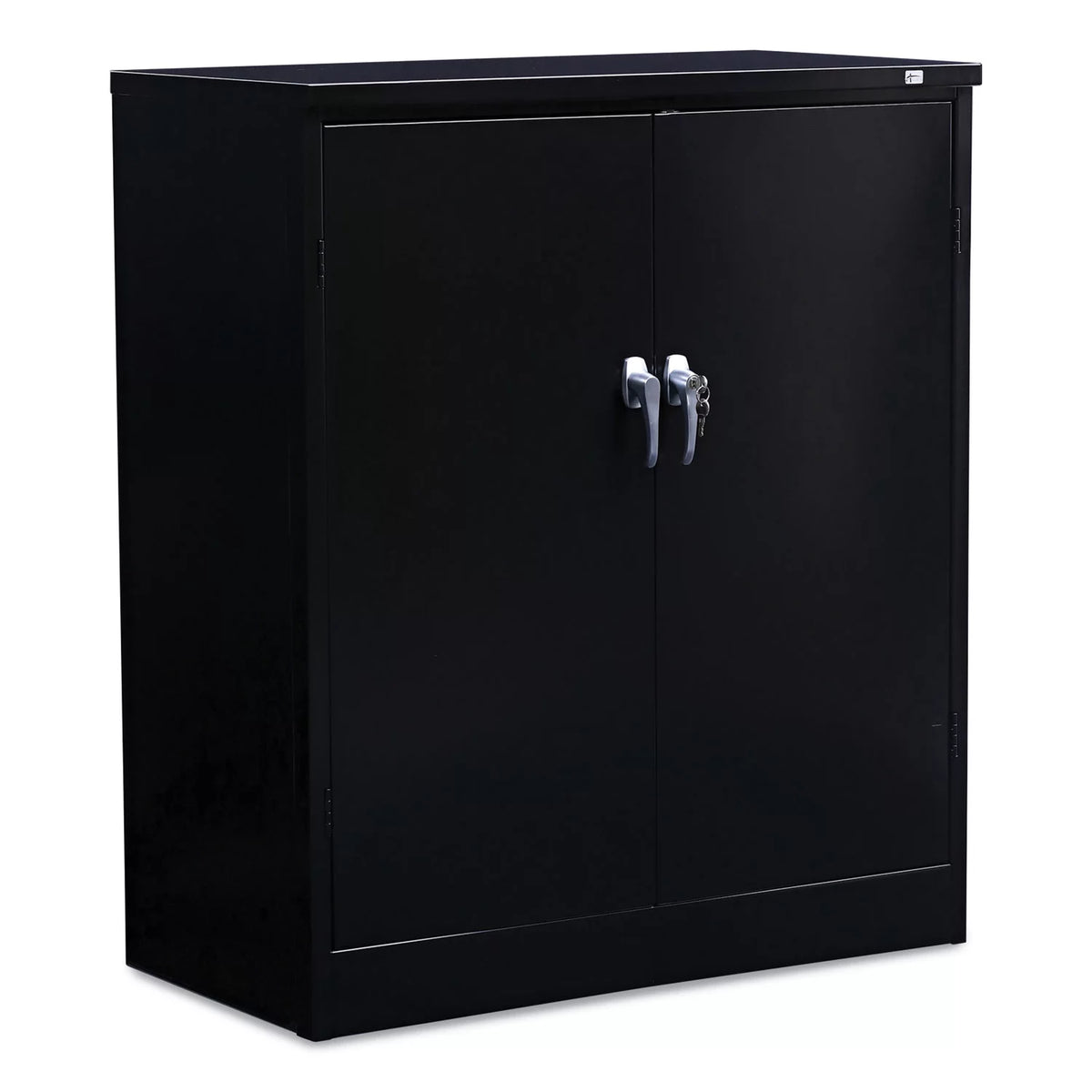 Black Heavy-Duty Welded Storage Cabinet with Two Adjustable Shelves B9631