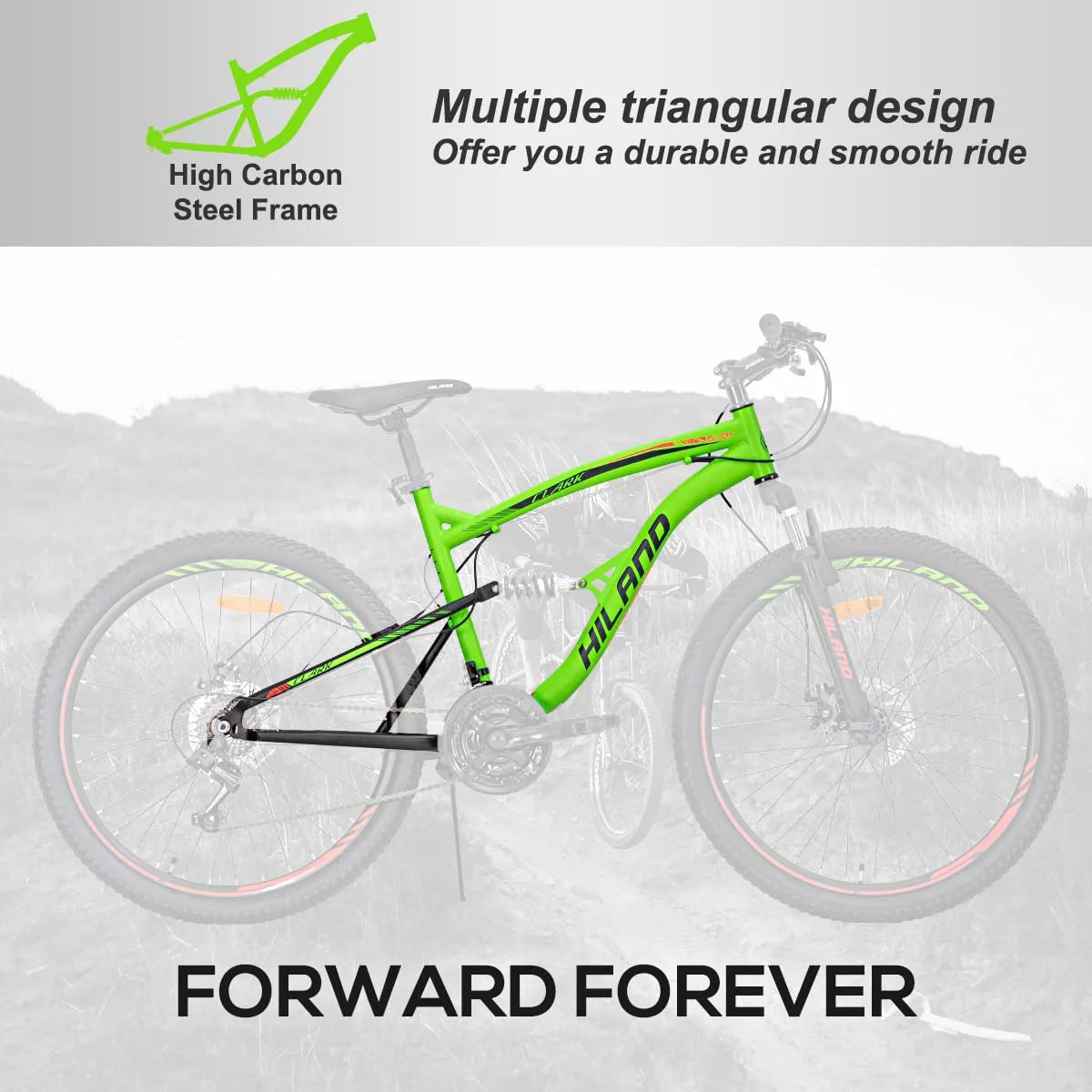 Full-Suspension 21 Speeds 26 Inch Wheels Mountain Bike S288