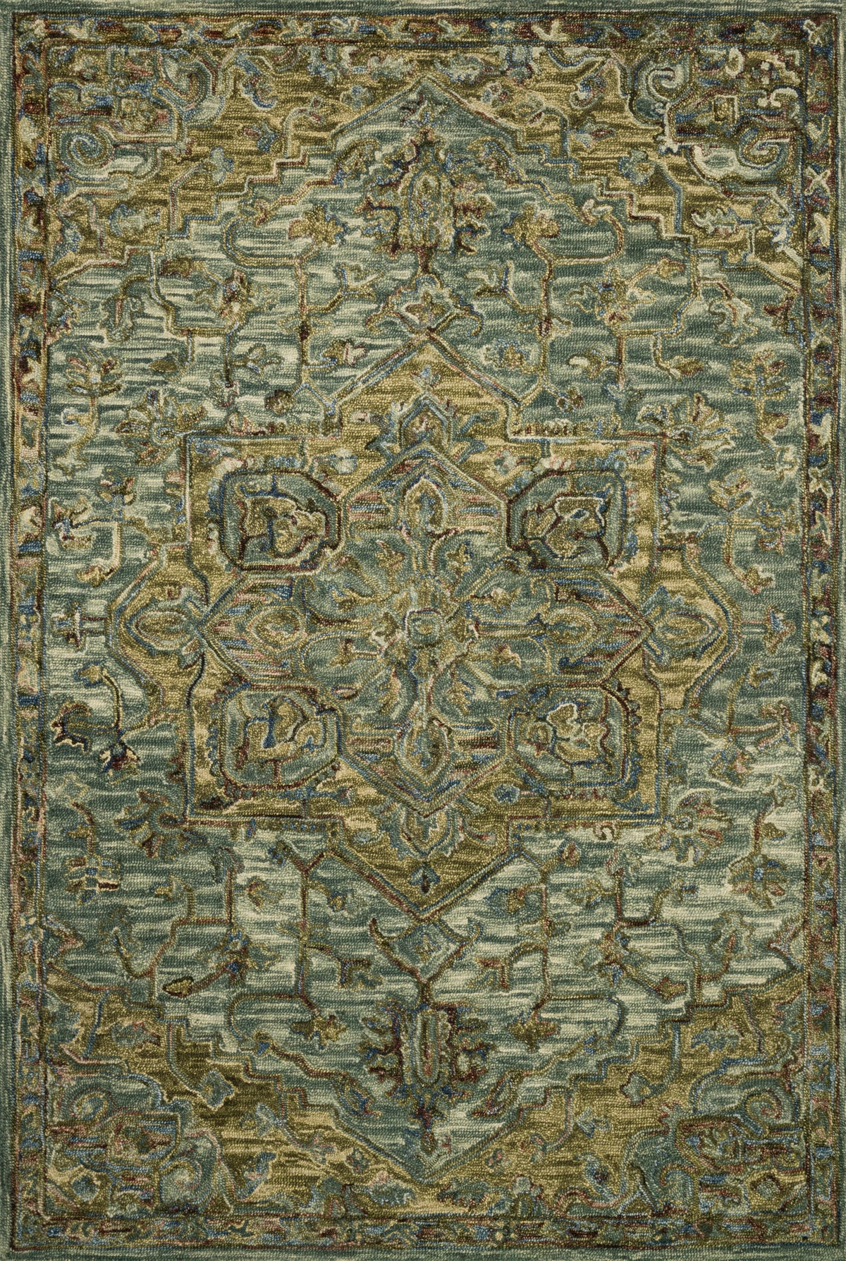 Dark Green Tobacco 9'3 x 13' Rug K49064