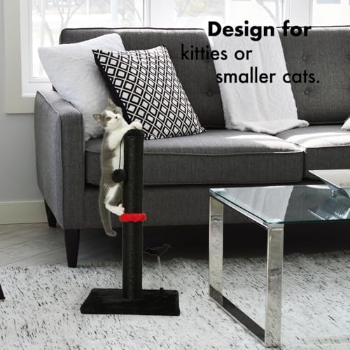 Beige Sisal Cat Scratching Post with Hanging Ball V462112