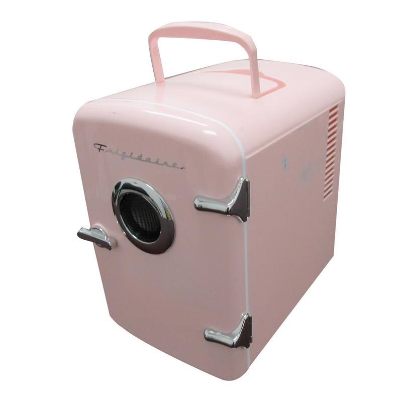 1 cu. ft. 6-Can Retro Mini Fridge in Pink W74996