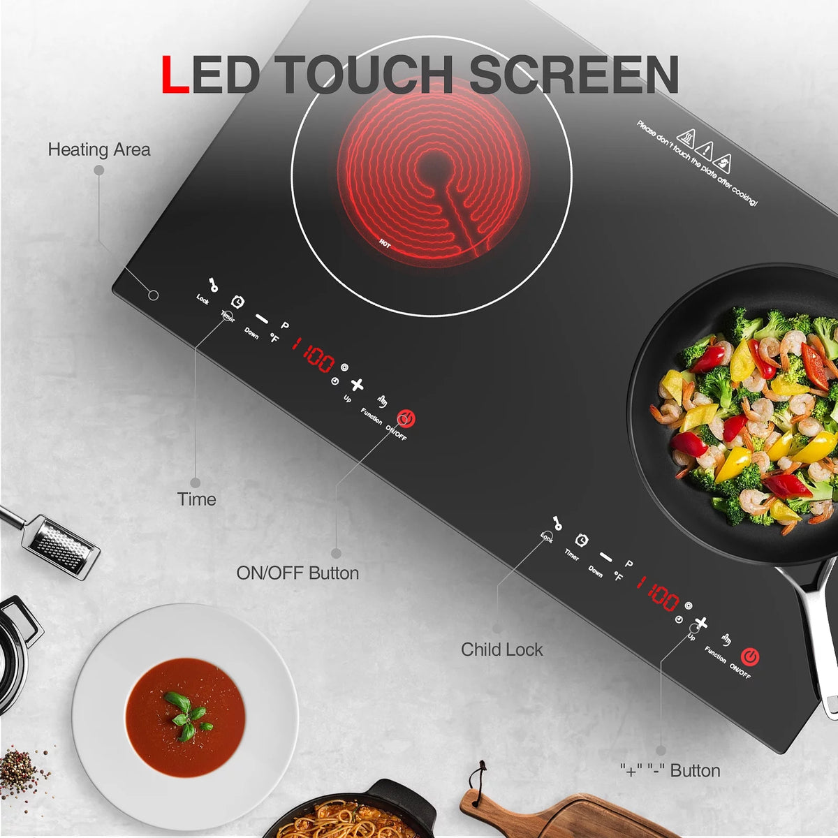 24 Inch 2400W Electric Ceramic Cooktop V190792