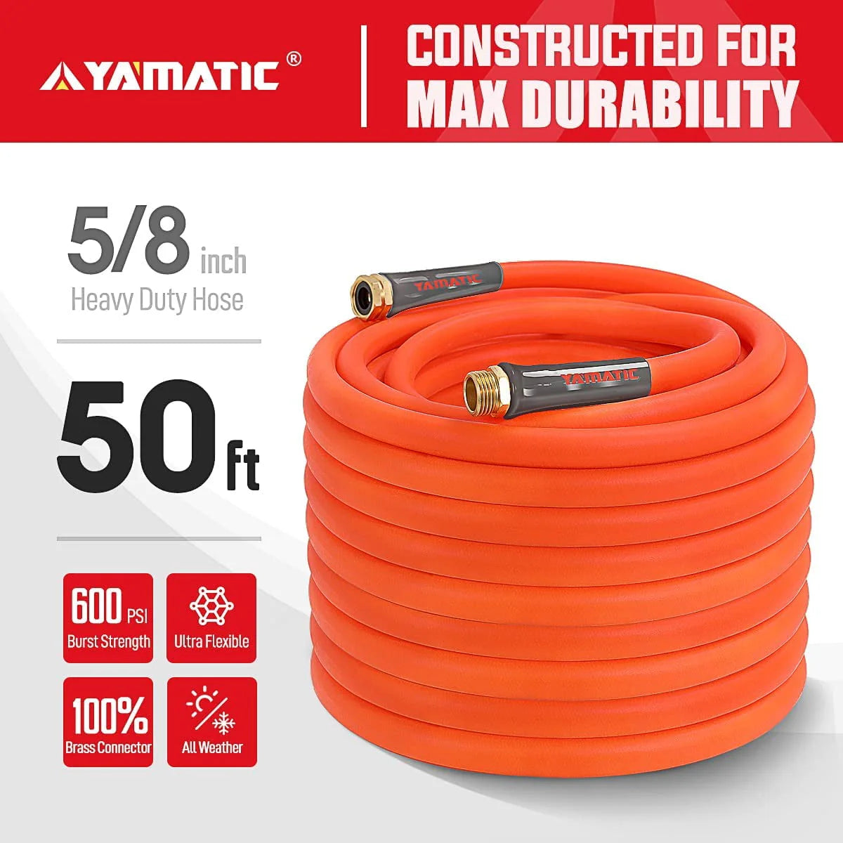 5/8 in x 100 ft Flexible Garden Hose X5092