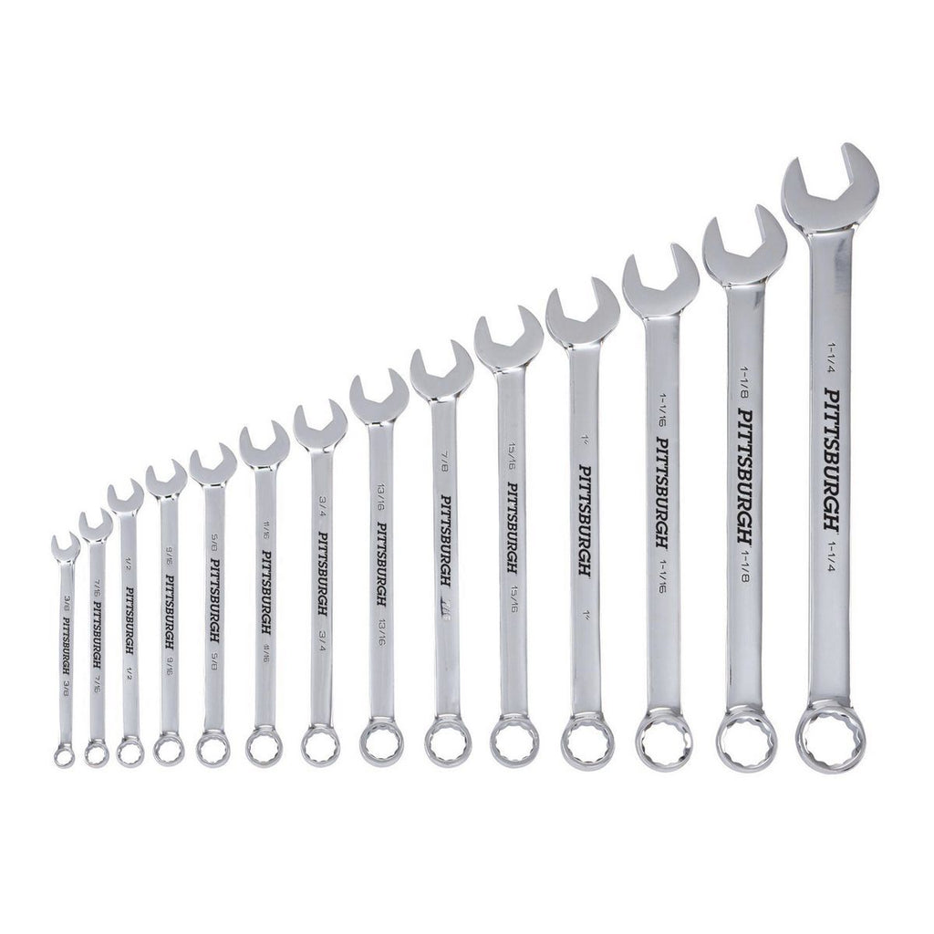 SAE V-Groove Combination Wrench Set, 14 Piece M34256