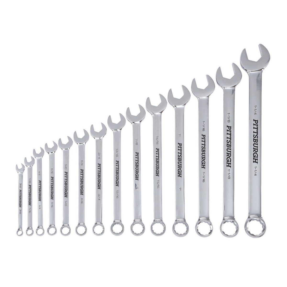 SAE V-Groove Combination Wrench Set, 14 Piece M34256