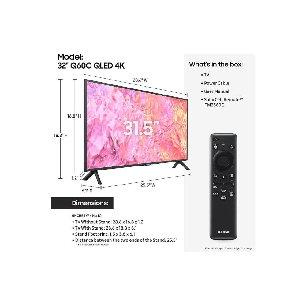 32 Class QLED 4K Smart TV D9847