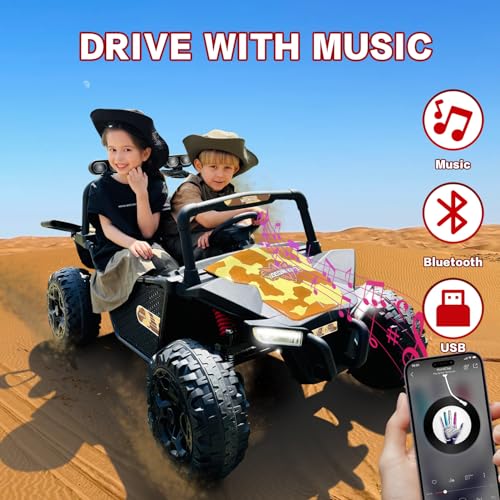 24V 2 Seat Electric Ride on Toy Car with 4 75W Motors N2629