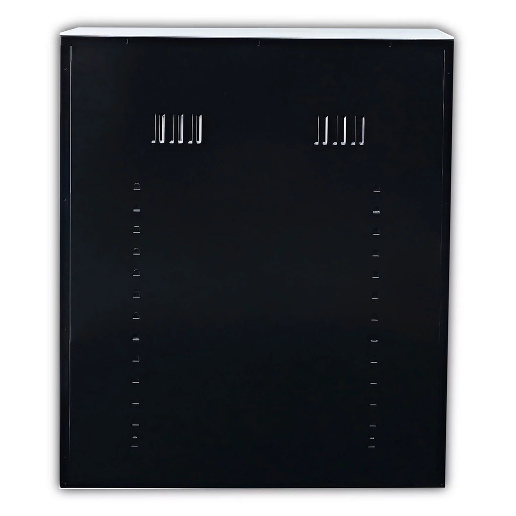 Black Heavy-Duty Welded Storage Cabinet with Two Adjustable Shelves B9631