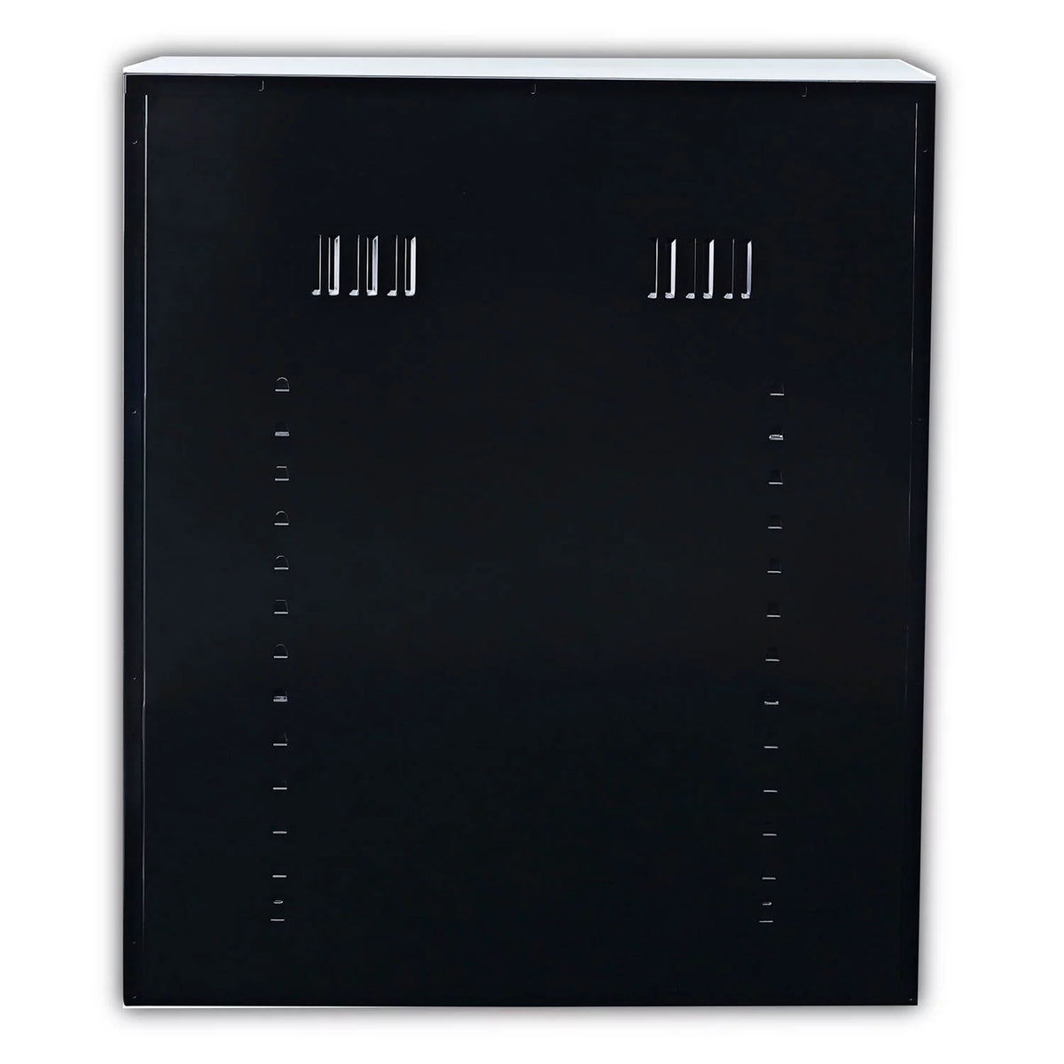 Black Heavy-Duty Welded Storage Cabinet with Two Adjustable Shelves B9631