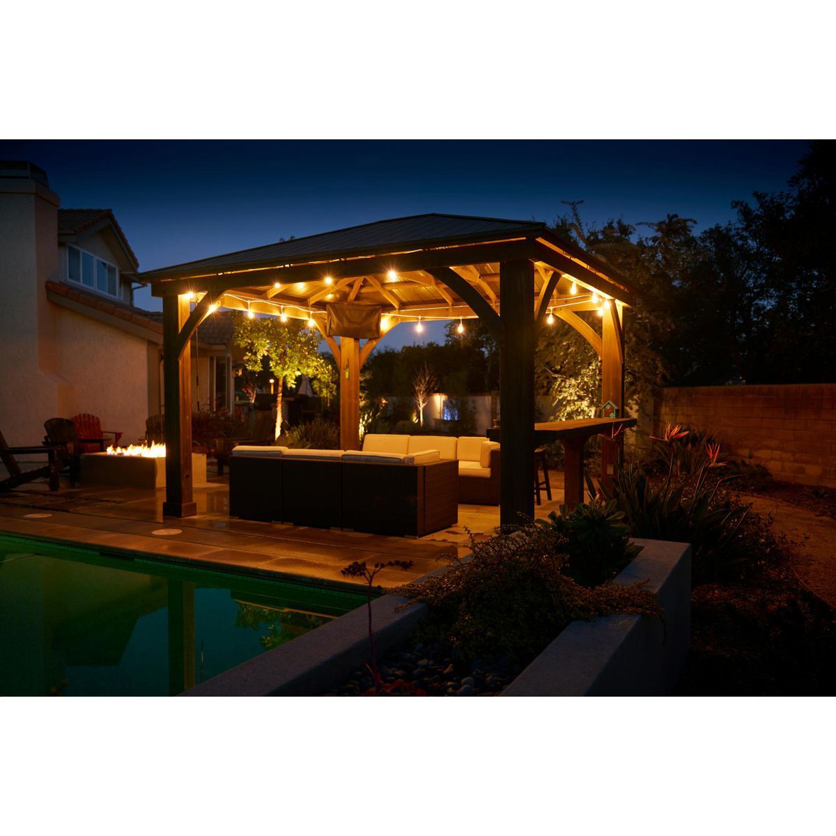 24 ft. White LED Outdoor String Lights T68565