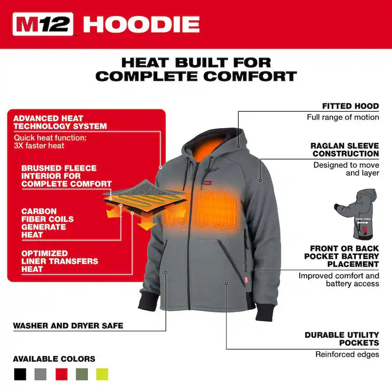Gray Heated Jacket Hoodie Kit A4322