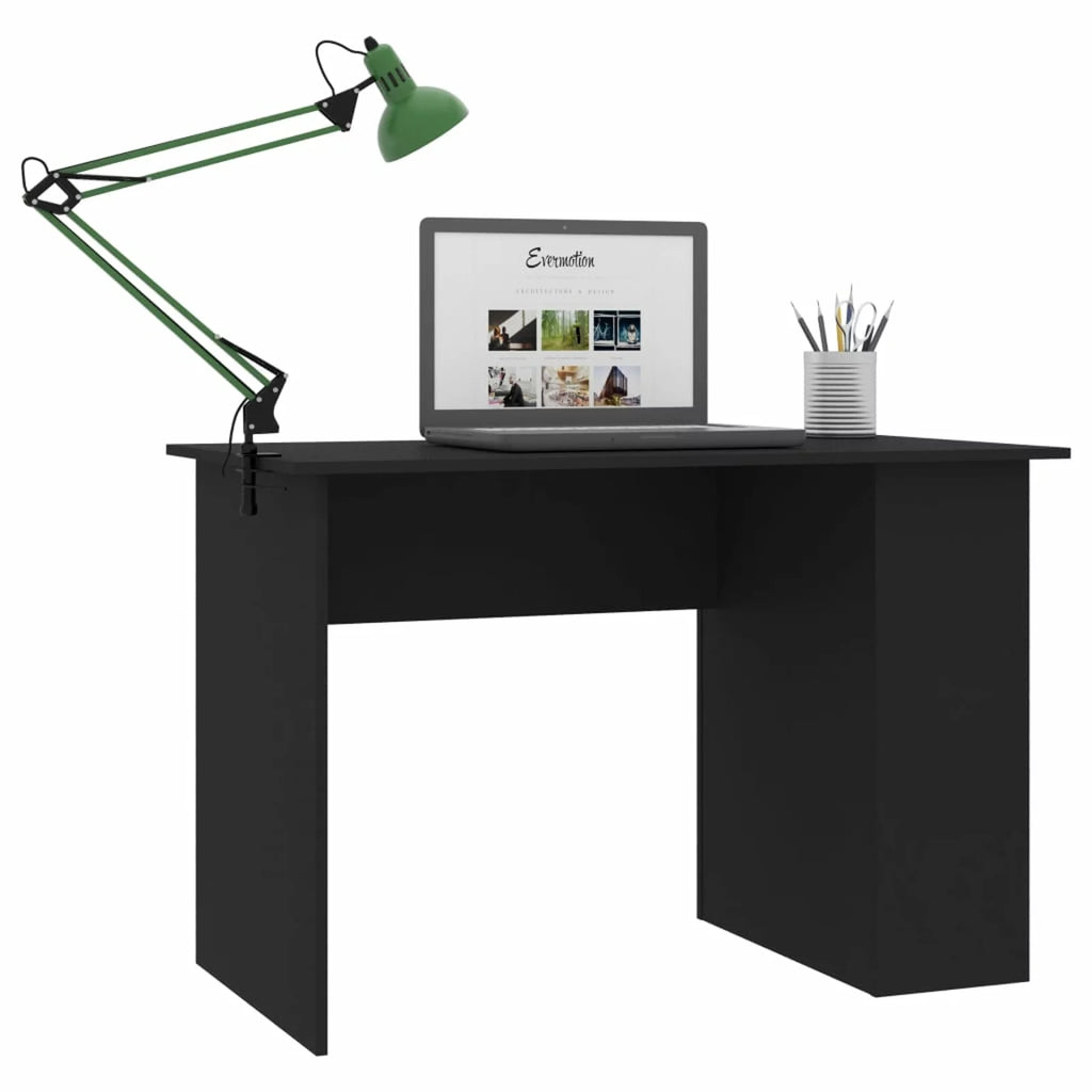 Black Computer Desk with Storage Shelves I55976