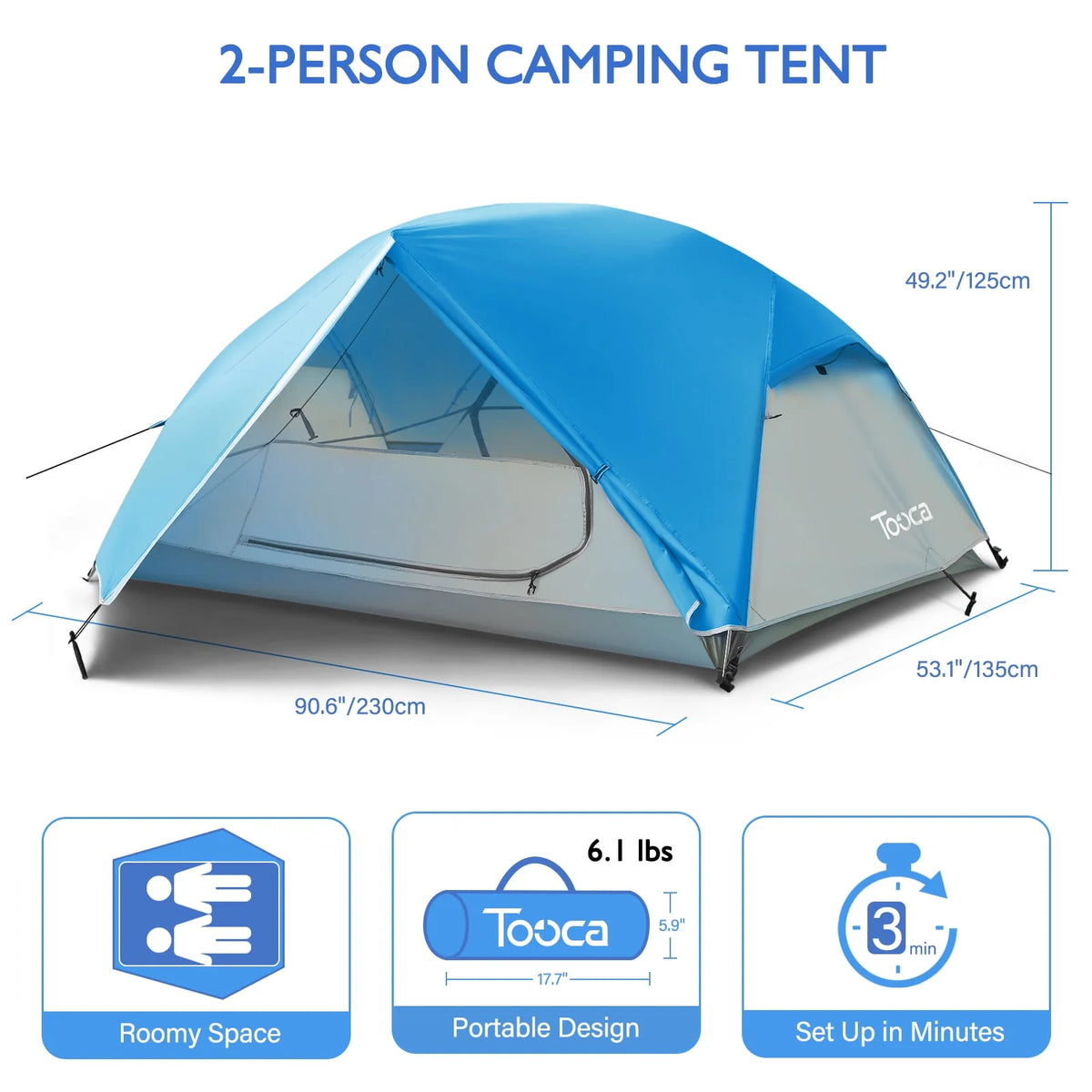 2 Person Waterproof Lightweight Camping Tent A457750