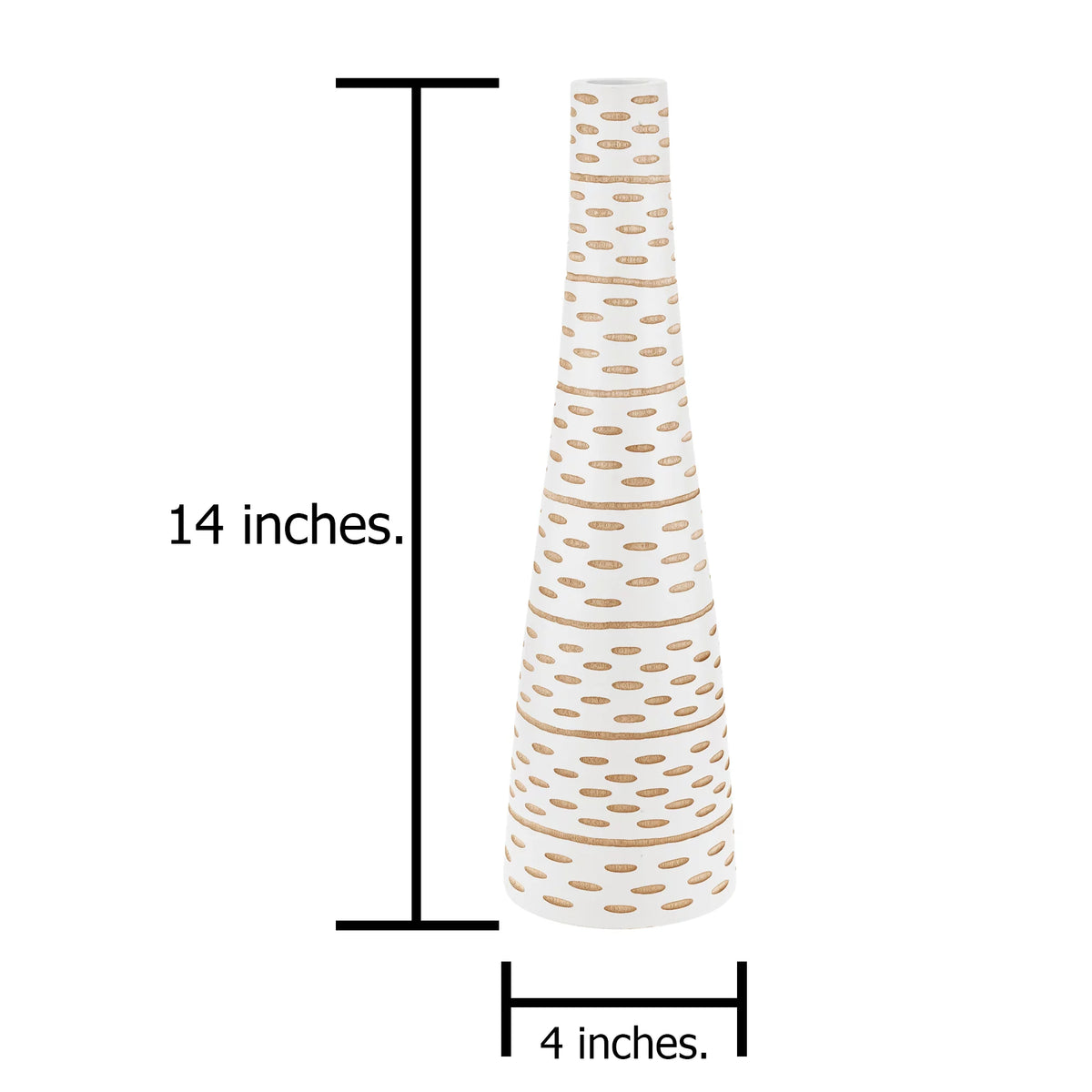 White Mango Tree Wood Bottle-Shaped Vase B3208
