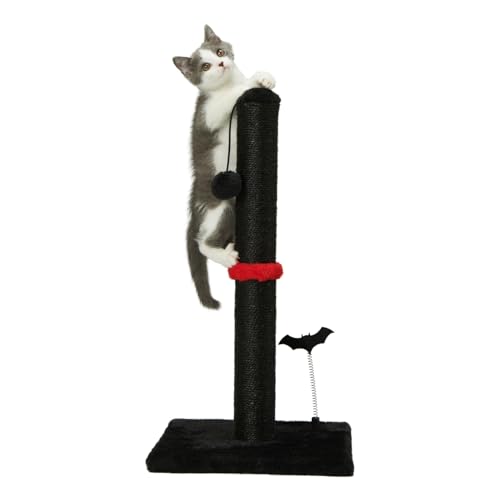 Beige Sisal Cat Scratching Post with Hanging Ball V462112