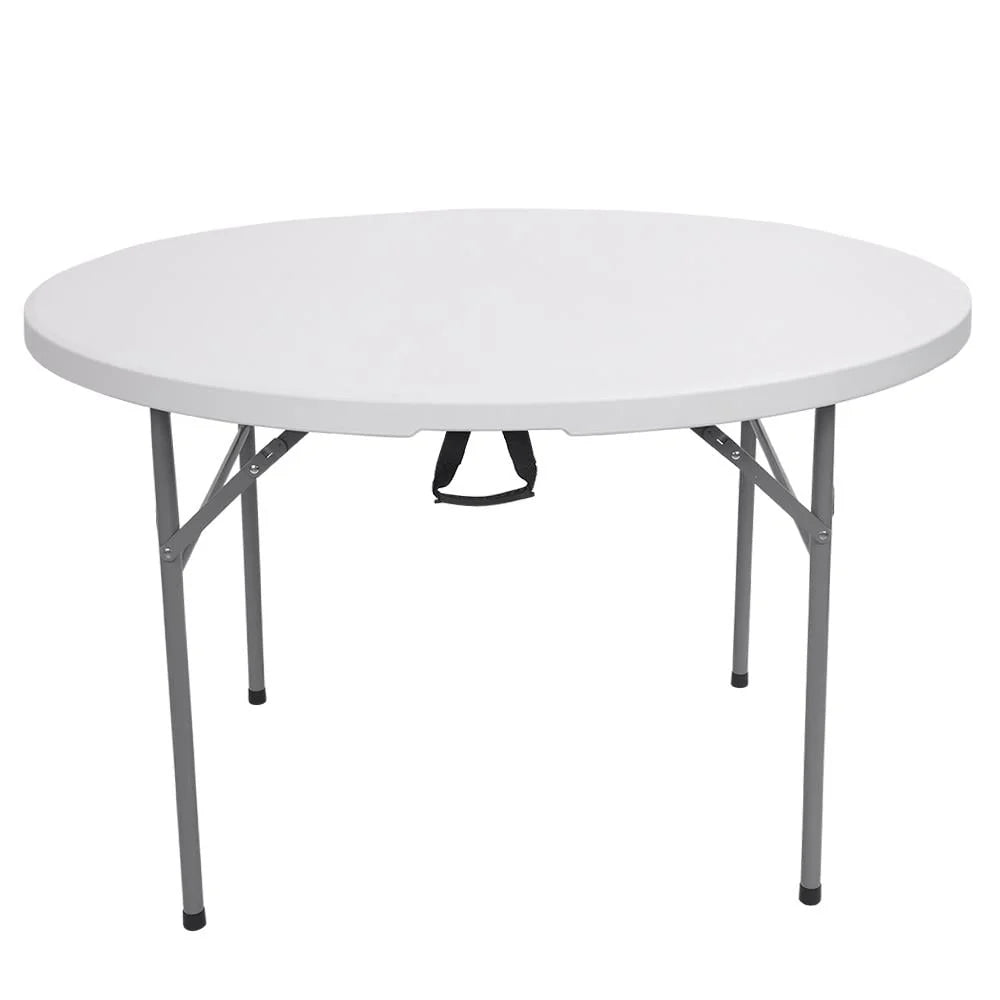 4 Ft White Round Folding Plastic Dining Table K9572