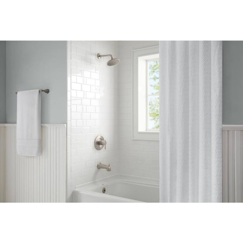 Single-Handle 1-Spray Tub and Shower Faucet 1.8 GPM Brushed Nickel A4198