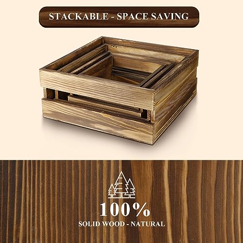 4 Pieces Wood Cupcake Display Stand Risers D496