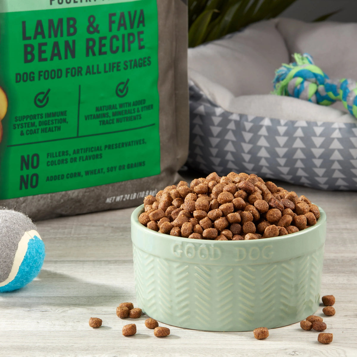 Lamb & Fava Bean Recipe Grain-Free Dry Dog Food 24 lbs A652588