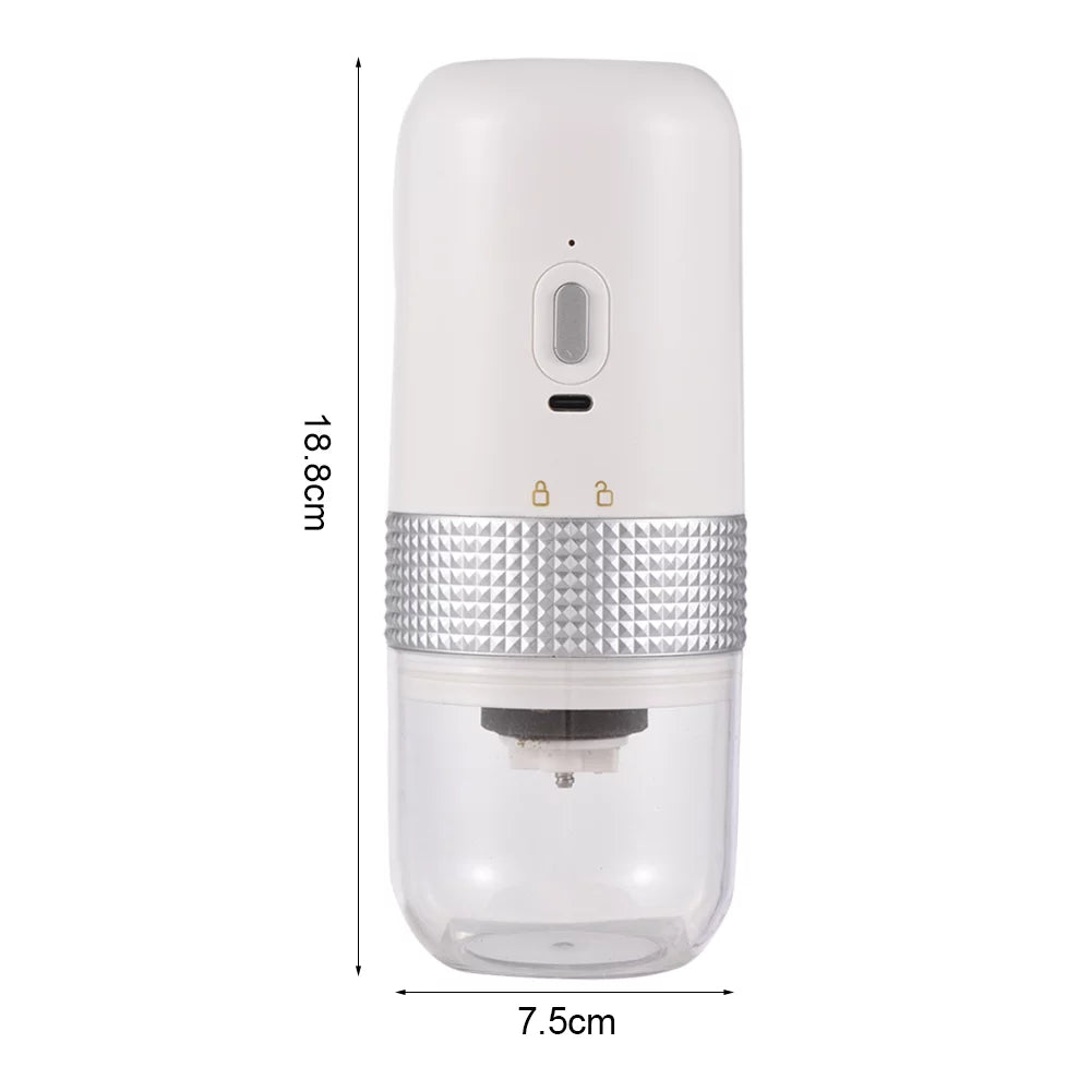 Portable Electric Burr Coffee Grinder 13W 200ml USB Rechargeable Adjustable Cordless Q659