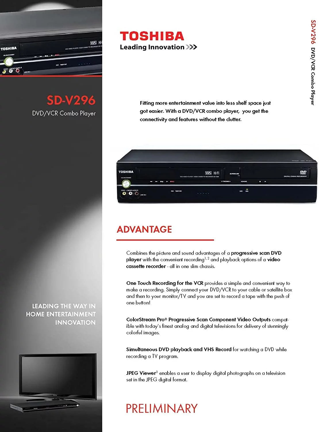 Used DVD VCR Combo Player J159016