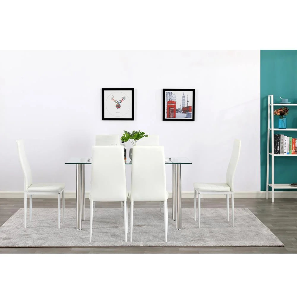 7 Piece Dining Table Set with 6 Chairs S4435