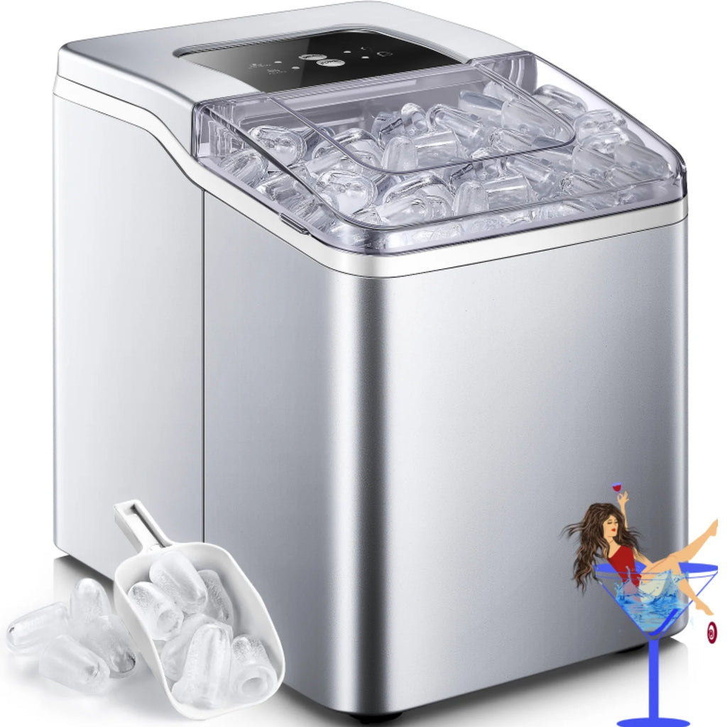 Countertop Ice Maker 2 Ice Sizes 28 lbs Self-Clean V8385