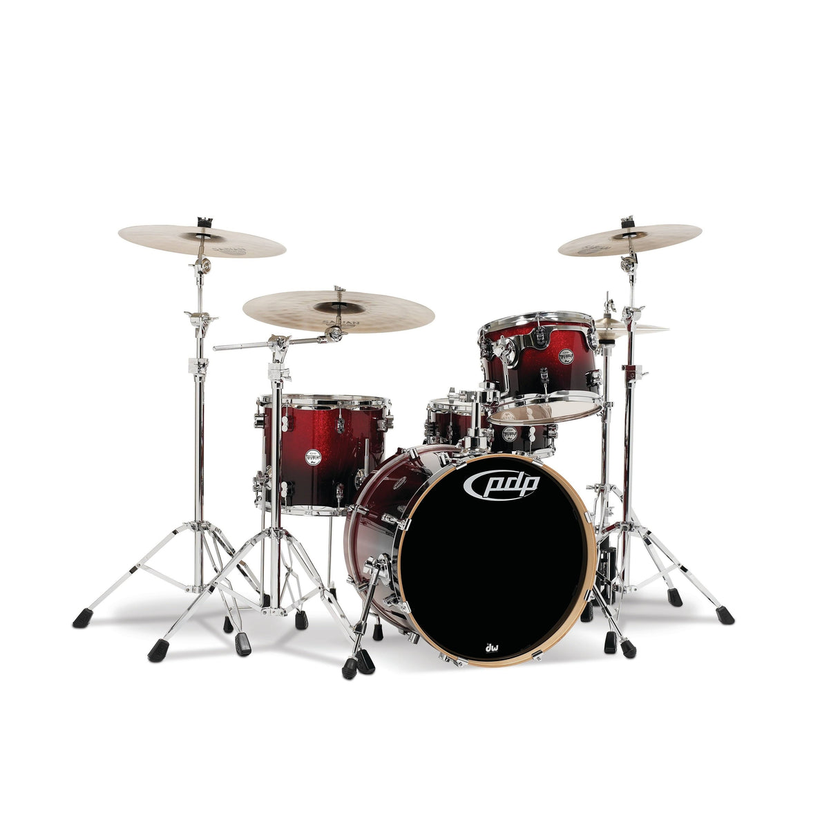 4-Piece Maple Shell Pack Red to Black Fade G2430