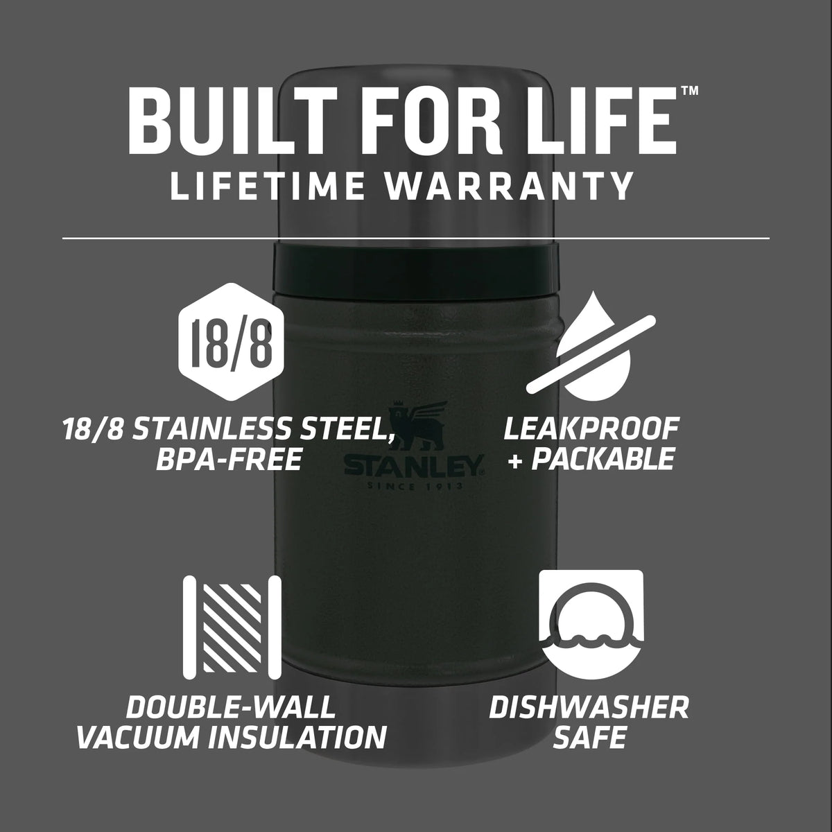 Stainless Steel Food Storage Container, 24 oz I487