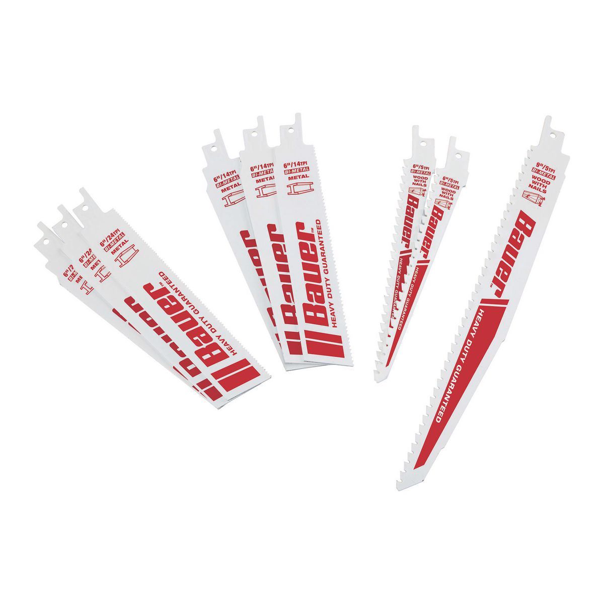 9-Piece Bi-Metal Reciprocating Saw Blade Set W5357