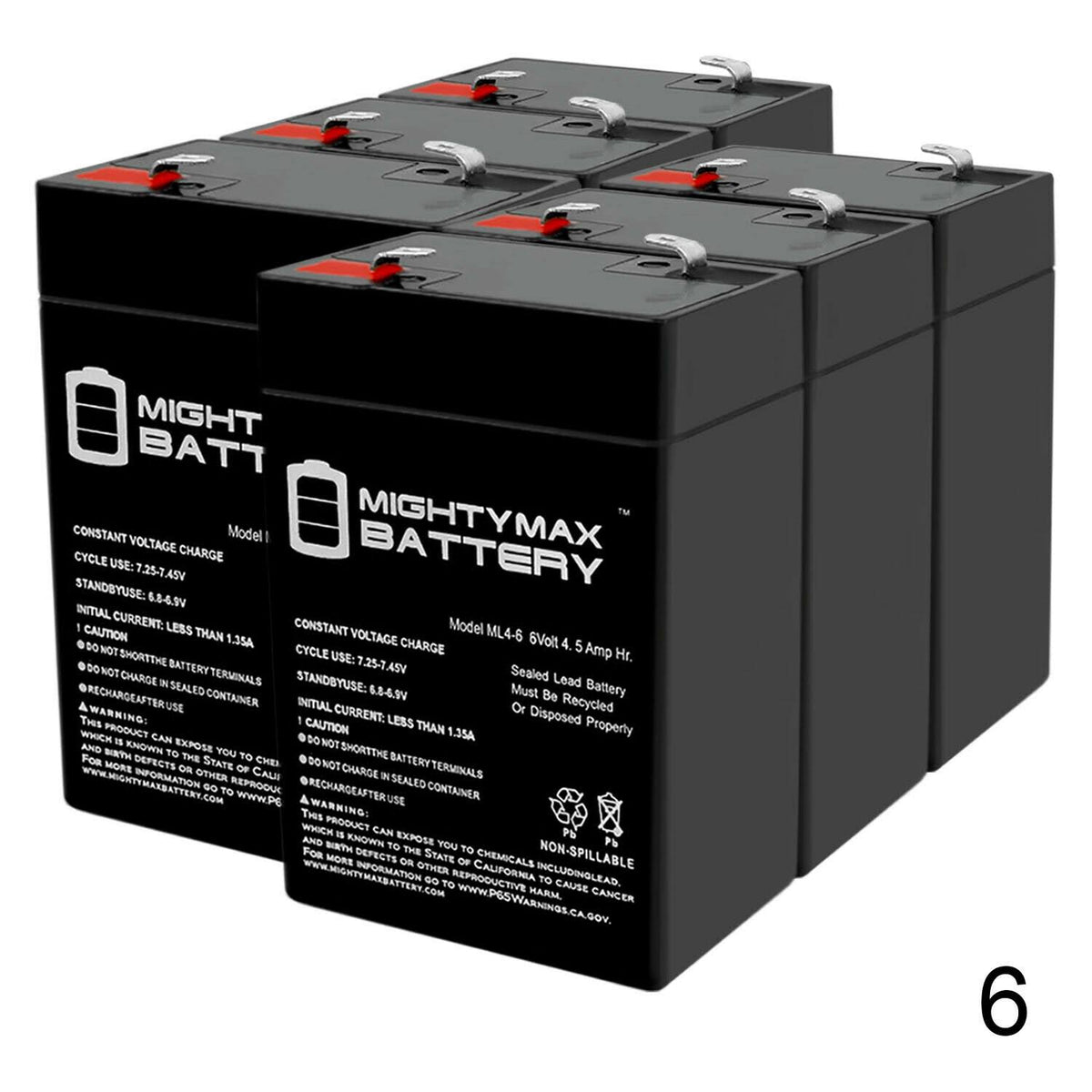 6V 4.5Ah Battery 6 Pack L163953