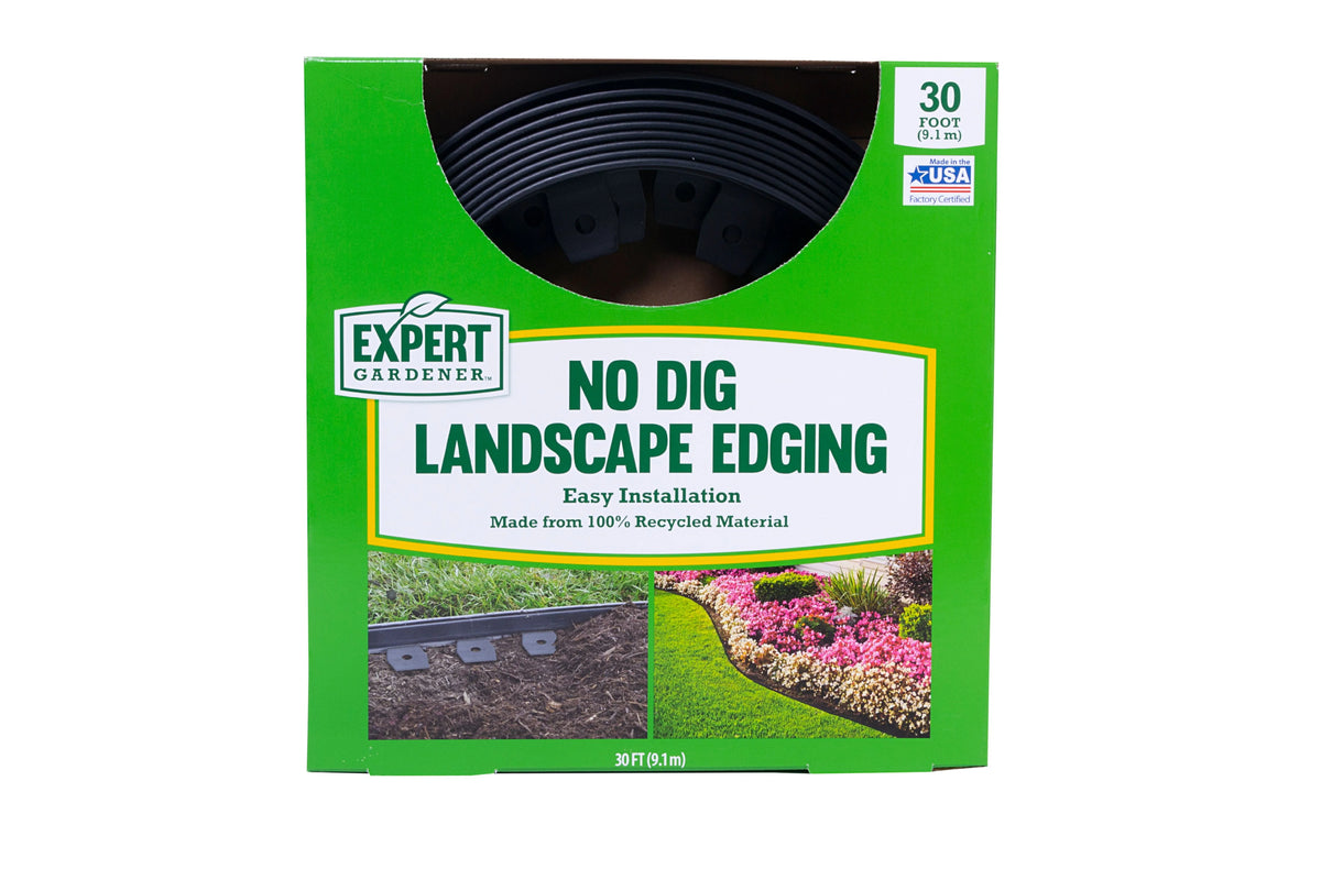 Black Plastic Edging 30 ft. with Spikes H9461