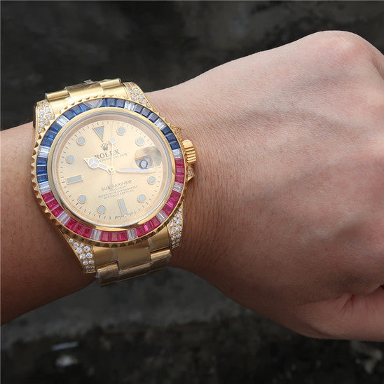 Golden Blue Red Diamond 40mm U73178