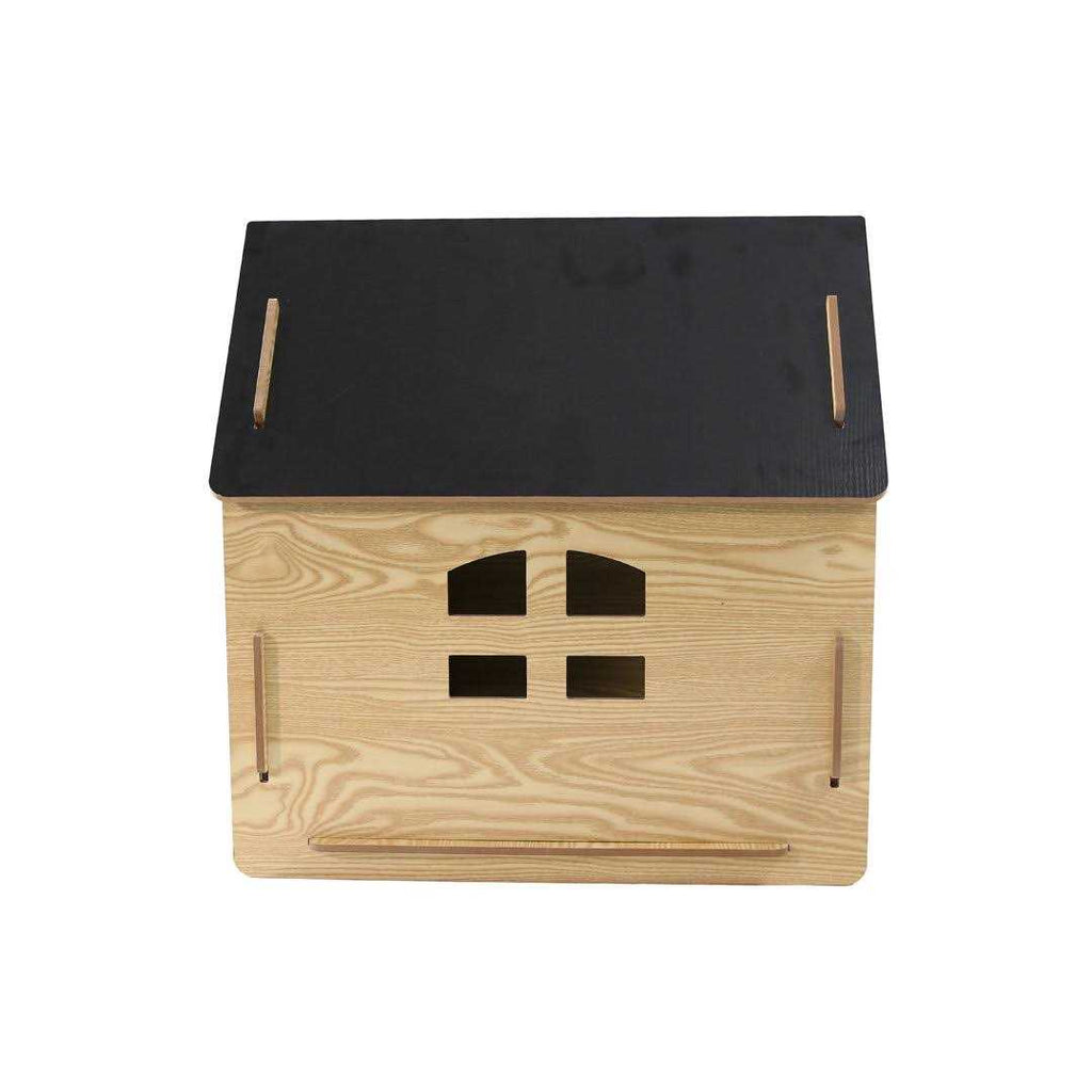 Wooden Pet House with Roof Removable Mat Lockable Door E767