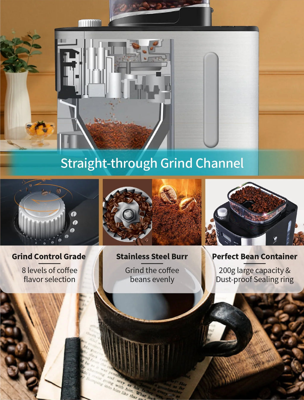 10-Cup Programmable Grind and Brew Coffee Maker X435