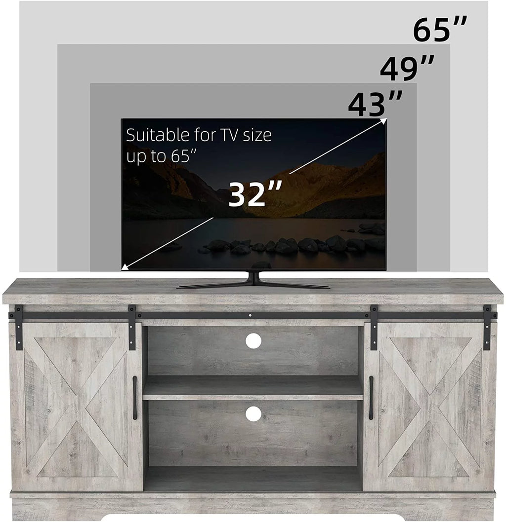 59" Sliding Barn Door TV Stand B314